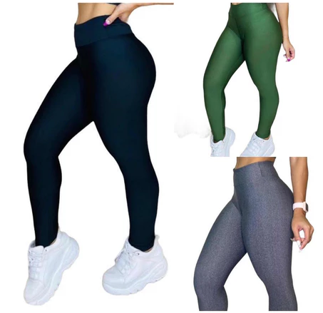 Leve 3 Leggings Invishape™ – Modela sem Marcar, 100% Opaca e Confortável!