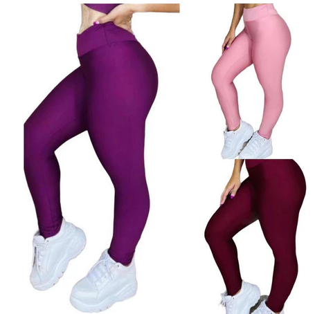 Leve 3 Leggings Invishape™ – Modela sem Marcar, 100% Opaca e Confortável!