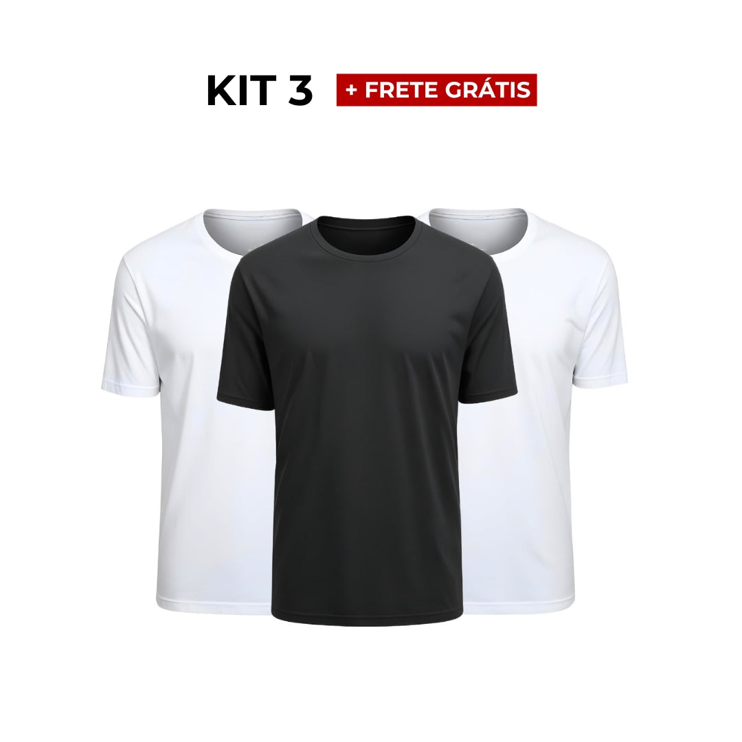 Kit 3 Camisetas Tecnológicas VLX - Arctic Fresh & Anti Odor